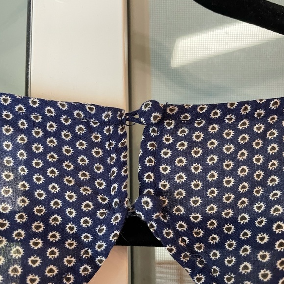 Fun 2 fun blue patterned cutout open back romper with tie - Picture 10 of 13